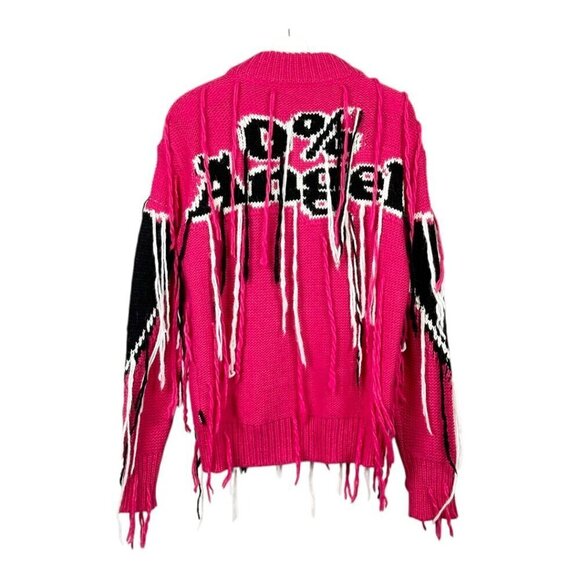 GCDS Red Distressed Hello Kitty Wool Alpaca Blend Sweater - Picture 3 of 12